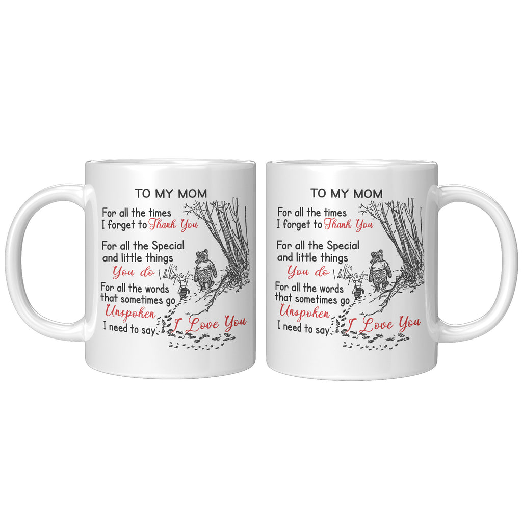 To My Mom Love Gift from Son or Daughter, Mothers Day 11oz White Coffee Mug for Mama Aunt (TL-133396005088)