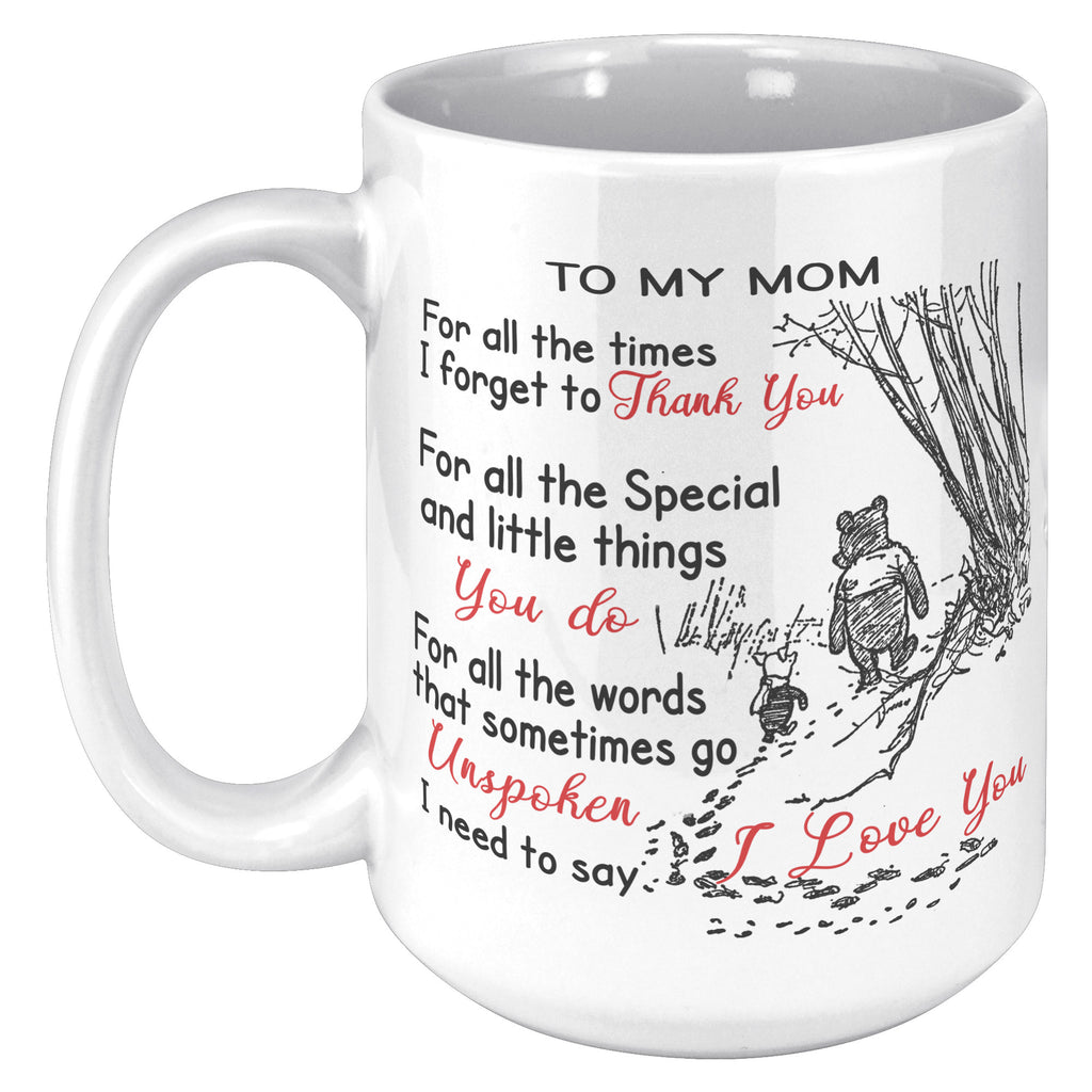 To My Mom Love Gift from Son or Daughter, Mothers Day 15oz White Coffee Mug for Mama Aunt (TL-133396005088)