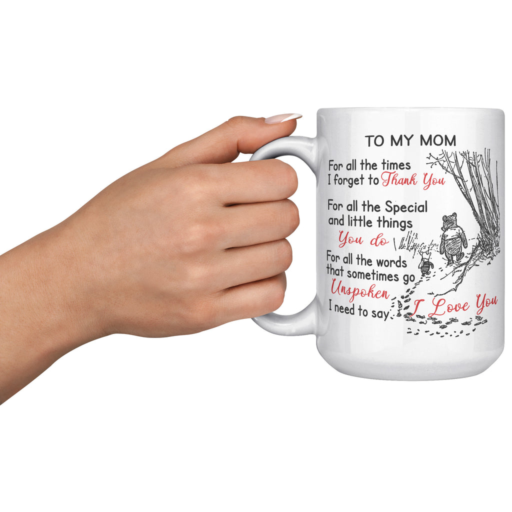To My Mom Love Gift from Son or Daughter, Mothers Day 15oz White Coffee Mug for Mama Aunt (TL-133396005088)