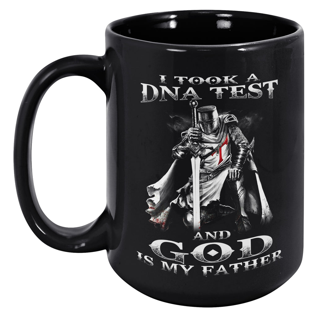 Warrior Templar Knight Coffee Mug I Took A DNA Test & God is My Father 15oz Black Tea Cup (TL-133489700772)