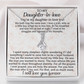 To My Daughter-in-law Unique Gift Alluring Beauty Necklace For Bonus Daughter