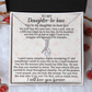 To My Daughter-in-law Unique Gift Alluring Beauty Necklace For Bonus Daughter