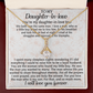 To My Daughter-in-law Unique Gift Alluring Beauty Necklace For Bonus Daughter