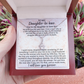 To My Daughter-in-law Unique Gift Alluring Beauty Necklace For Bonus Daughter