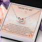 To My Mommy Interlock Heart Necklace Gift - Set for New Mom - Baby Shower Present