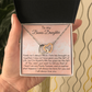 To My Bonus Daughter Gift - Luxury Interlock Heart Joined Necklace Gift for Stepdaughter