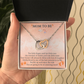 To My Mommy Interlock Heart Necklace Gift - Set for New Mom - Baby Shower Present