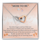 To My Mommy Interlock Heart Necklace Gift - Set for New Mom - Baby Shower Present