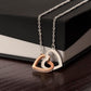 Sentimental Mom Daughter Son Interlock Heart Necklace - Gift for Mother's Day 2025