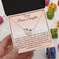 To My Bonus Daughter Gift - Luxury Interlock Heart Joined Necklace Gift for Stepdaughter