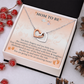 To My Mommy Interlock Heart Necklace Gift - Set for New Mom - Baby Shower Present