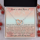 Sentimental Mom Daughter Son Interlock Heart Necklace - Gift for Mother's Day 2025