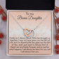 To My Bonus Daughter Gift - Luxury Interlock Heart Joined Necklace Gift for Stepdaughter