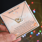 To My Mommy Interlock Heart Necklace Gift - Set for New Mom - Baby Shower Present