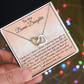To My Bonus Daughter Gift - Luxury Interlock Heart Joined Necklace Gift for Stepdaughter