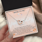 To My Mommy Interlock Heart Necklace Gift - Set for New Mom - Baby Shower Present