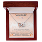 To My Mommy Interlock Heart Necklace Gift - Set for New Mom - Baby Shower Present