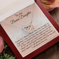 To My Bonus Daughter Gift - Luxury Interlock Heart Joined Necklace Gift for Stepdaughter