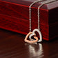 Sentimental Mom Daughter Son Interlock Heart Necklace - Gift for Mother's Day 2025