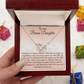 To My Bonus Daughter Gift - Luxury Interlock Heart Joined Necklace Gift for Stepdaughter