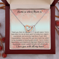 Sentimental Mom Daughter Son Interlock Heart Necklace - Gift for Mother's Day 2025