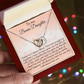 To My Bonus Daughter Gift - Luxury Interlock Heart Joined Necklace Gift for Stepdaughter