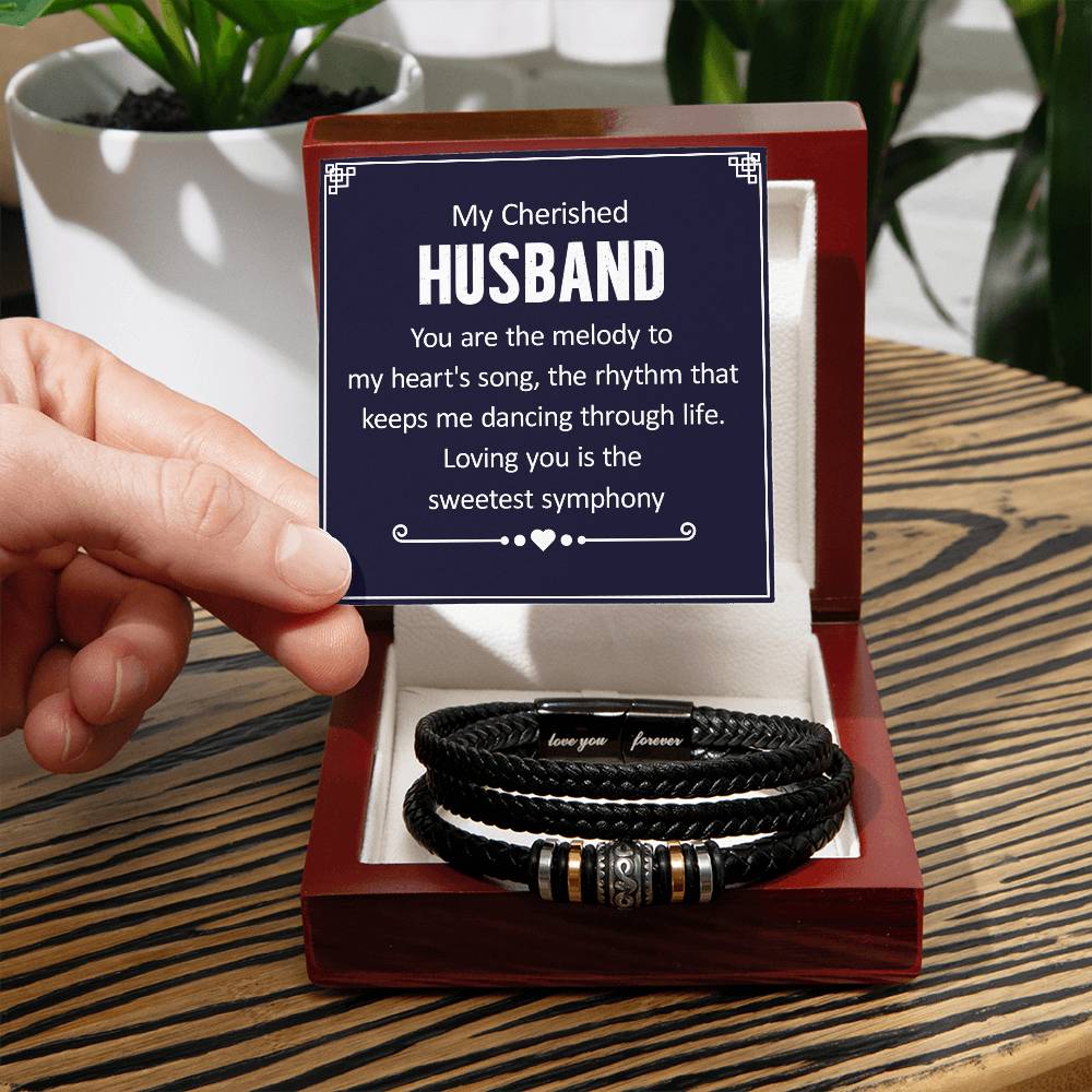 To My Cherished  Husband Love You Forever Bracelet