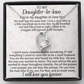 Daughter-in-law Necklace Gift - We Both Love The Same Man Forever Love Heart Necklace For Birthday Wedding or Special Occasion.