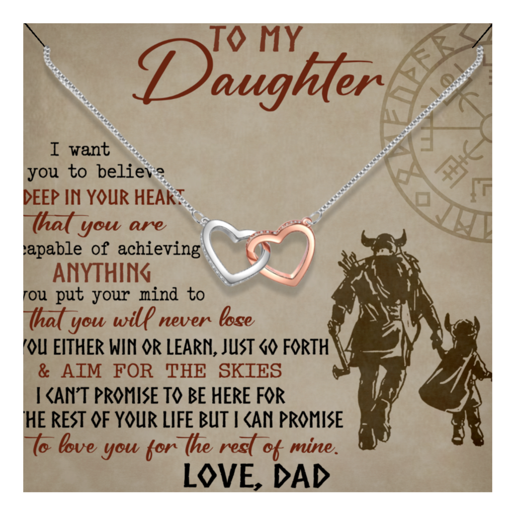 To My Daughter Necklace from Dad, Christmas Gift for Daughter, Birthday Gifts for Daughter, Valentines Day Gift from Dad to Daughter, Father to Daughter Gifts