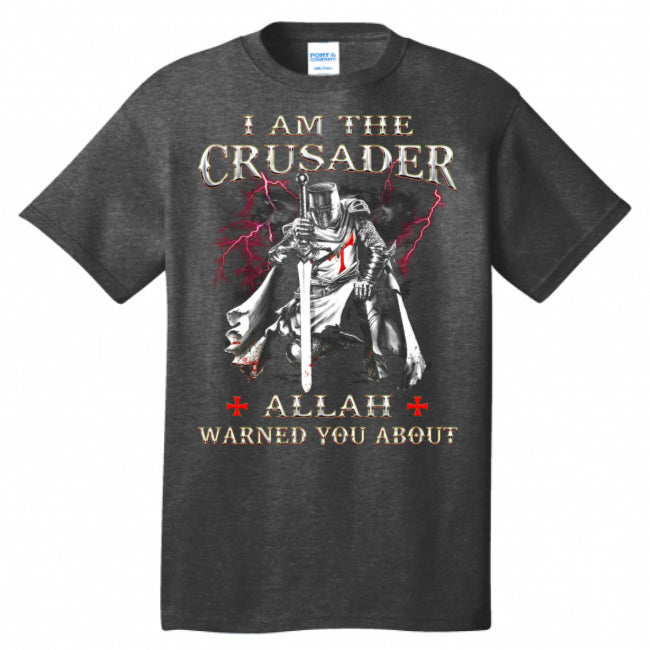 Christian Knights Templar Cross Warrior T-shirt, I'm The Crusader Allah Warn You (USPF-133461652512)