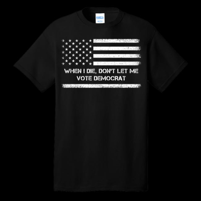 Pro America, Anything but Democrat, Republican Patriot, USA Flag Funny T-Shirt (USPF-134670029619)