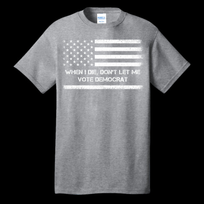 Pro America, Anything but Democrat, Republican Patriot, USA Flag Funny T-Shirt (USPF-134670029619)