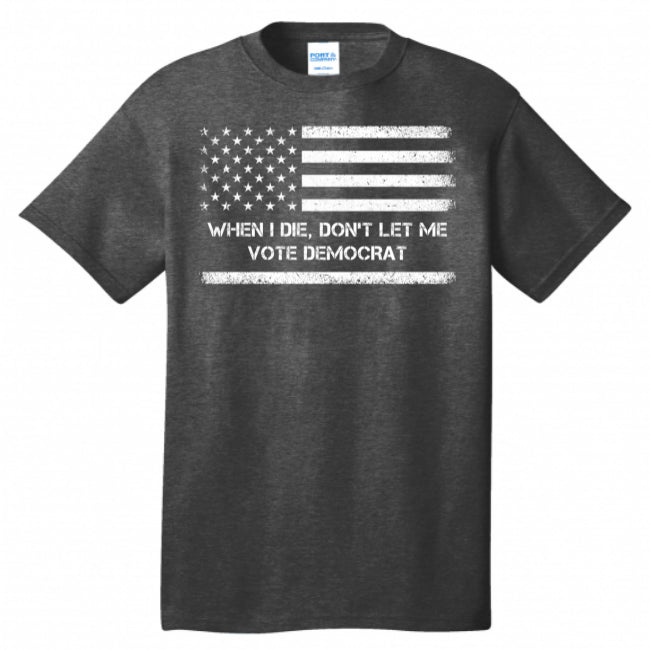 Pro America, Anything but Democrat, Republican Patriot, USA Flag Funny T-Shirt (USPF-134670029619)