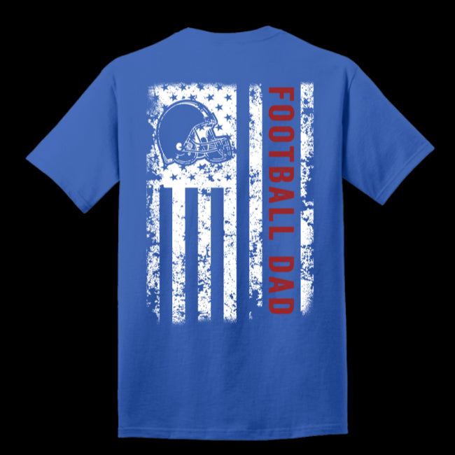 Vintage Retro American Flag Football Player Dad Proud Dad Of Ballers Father Day (USPF-134099968103)