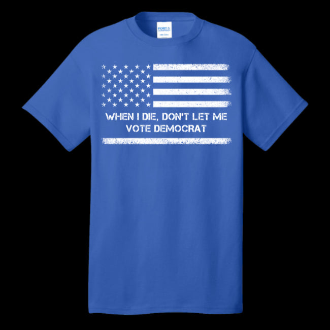 Pro America, Anything but Democrat, Republican Patriot, USA Flag Funny T-Shirt (USPF-134670029619)