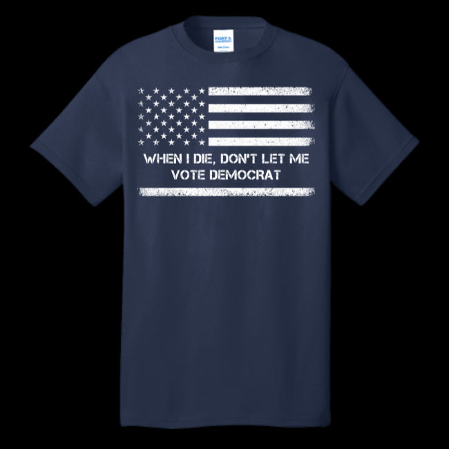 Pro America, Anything but Democrat, Republican Patriot, USA Flag Funny T-Shirt (USPF-134670029619)