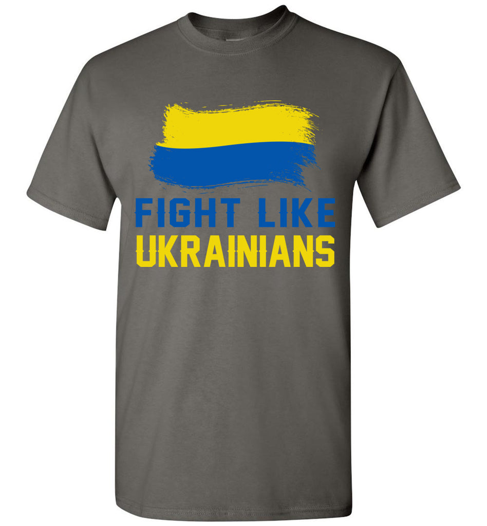 Ukrainian Zelensky Ukraine Army Green Fight Like Ukrainians Gildan Short-Sleeve T-Shirt