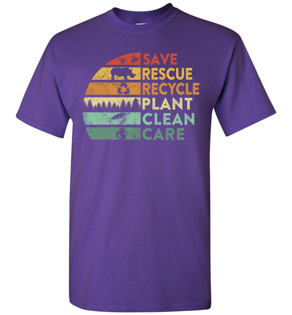 Save Bees Rescue Animals Recycle Plastic Plant Trees Protect Environment Gildan Short-Sleeve T-Shirt (133843012644)