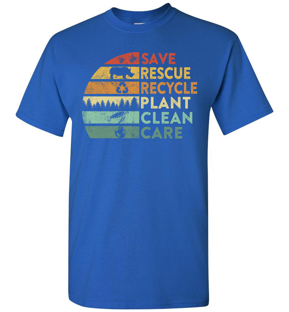 Save Bees Rescue Animals Recycle Plastic Plant Trees Protect Environment Gildan Short-Sleeve T-Shirt (133843012644)