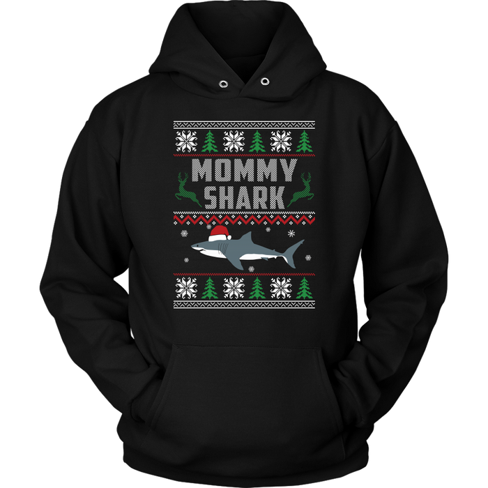 Xmas Gift Mommy Shark Doo Doo Doo Sweater Shirt - Matching Family Funny Unisex Hoodie Gift