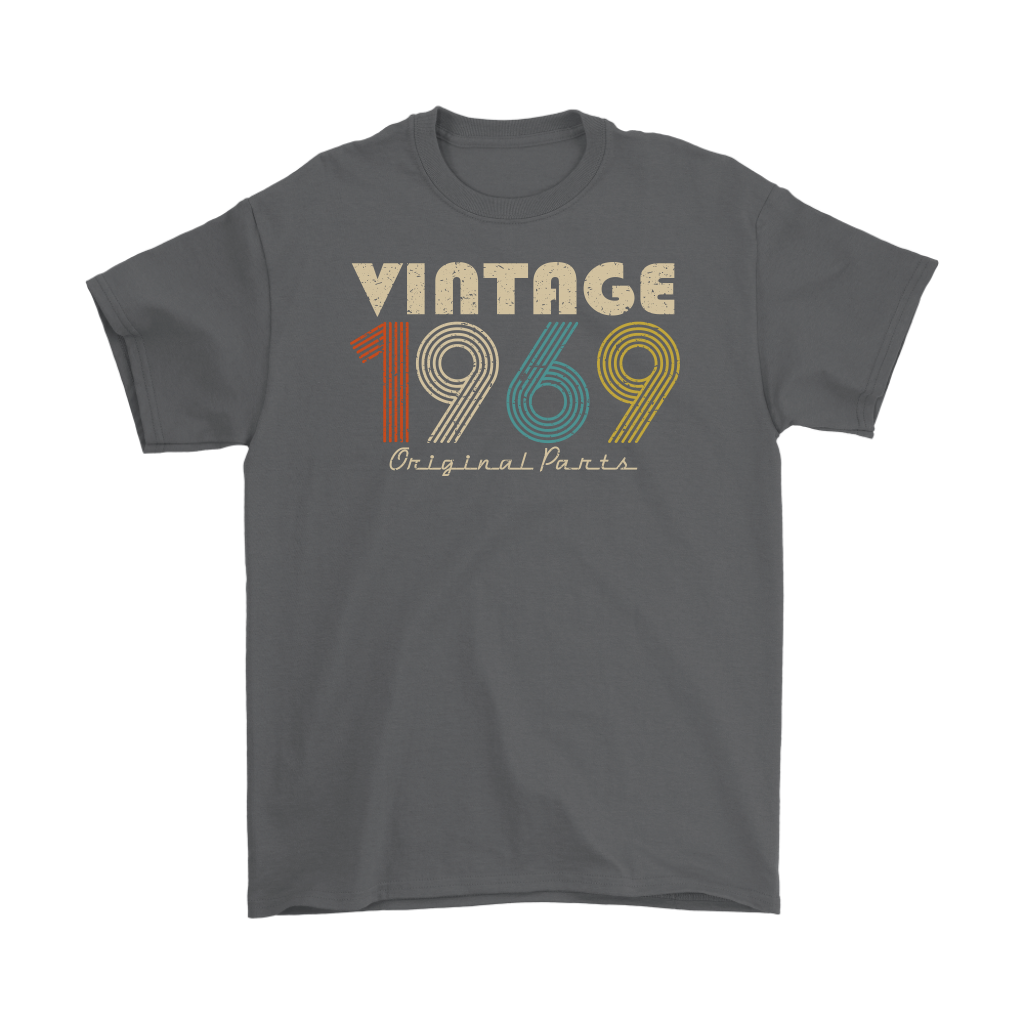 Vintage Retro Born in 1969 Original Parts Birthday Tee Gift 50th Years Old T-Shirt