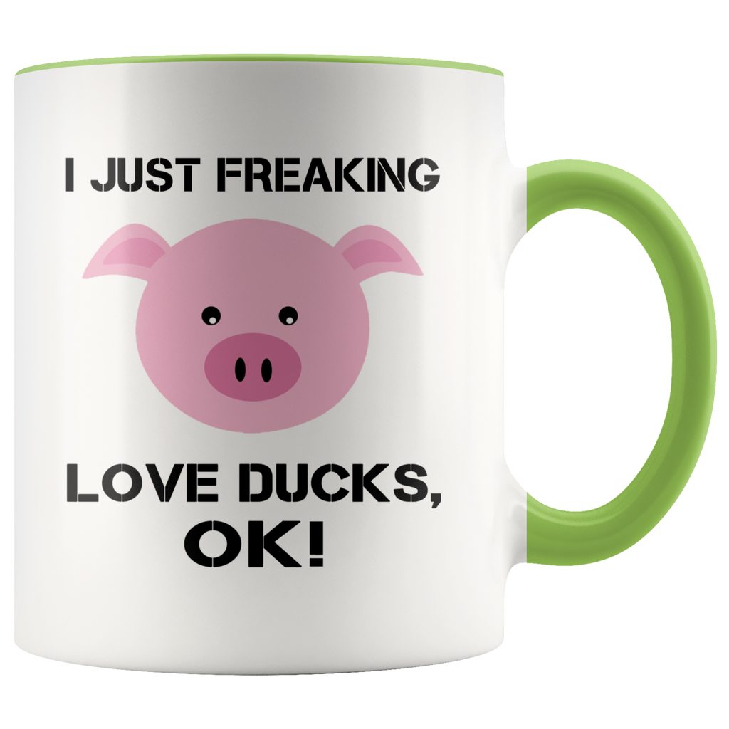I Just Freaking Love Pigs Funny Gift Accent Coffee Mugs - Animal Pet Lover Nerd Geek Inspiration Tea Cups