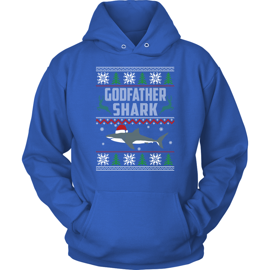Xmas Gift Godfather Shark Doo Doo Doo Sweater Shirt - Matching Family Funny Unisex Hoodie Gift