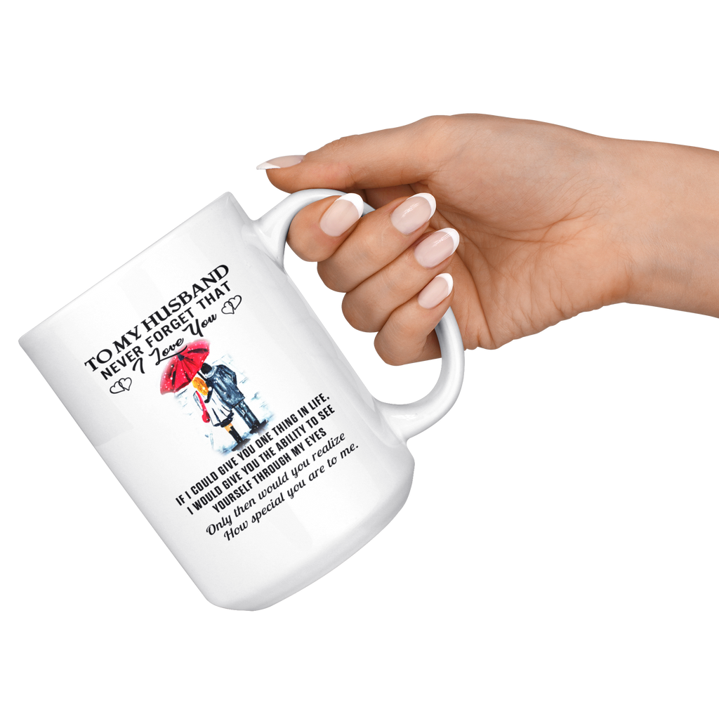 Valentine Gift Ideas for Husband, Lovers - Large Novelty C-Shape Easy Rip Handle 15 oz Coffee Cup Print