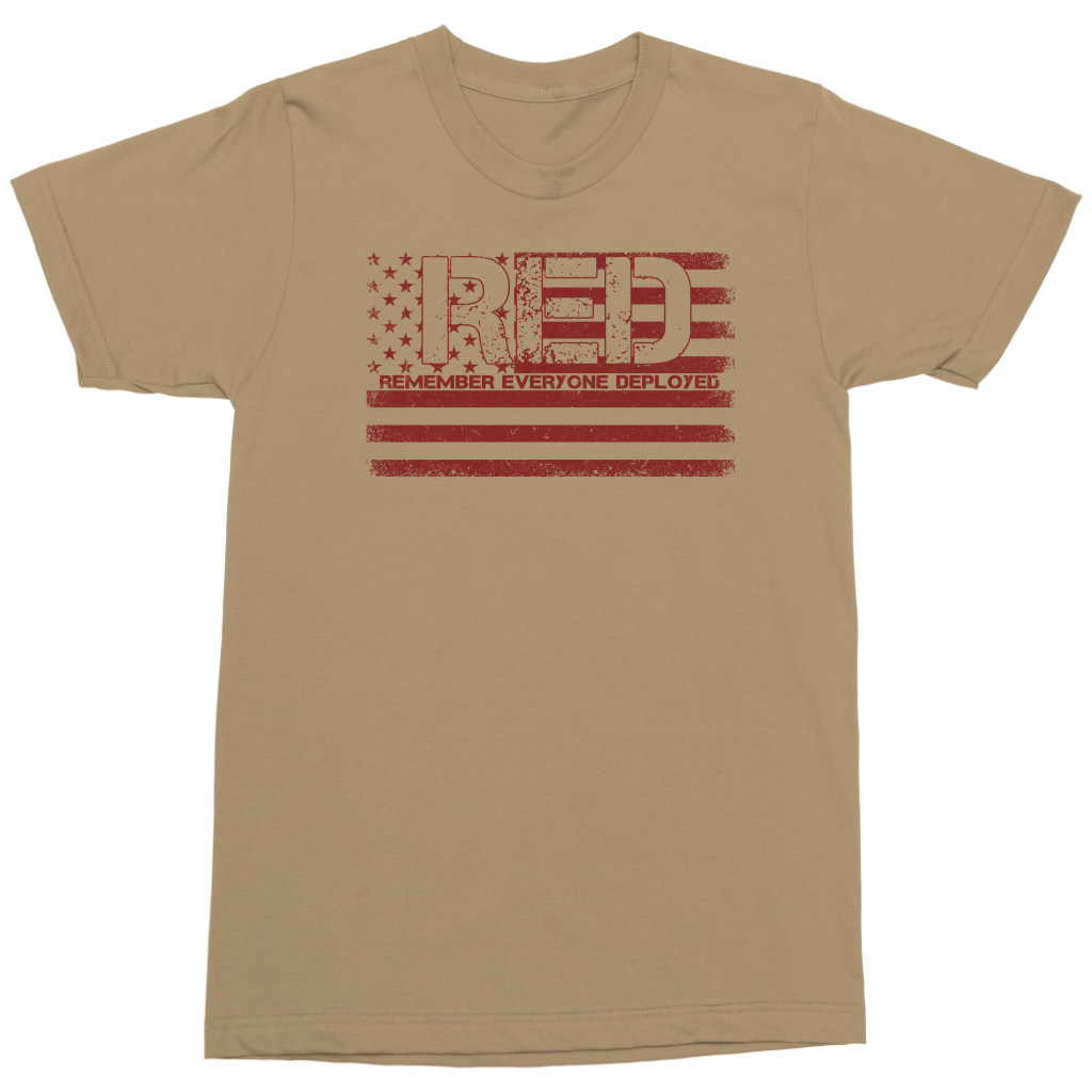 RED Friday Remember Everyone Deployed Military Tee Shirt For Men Women