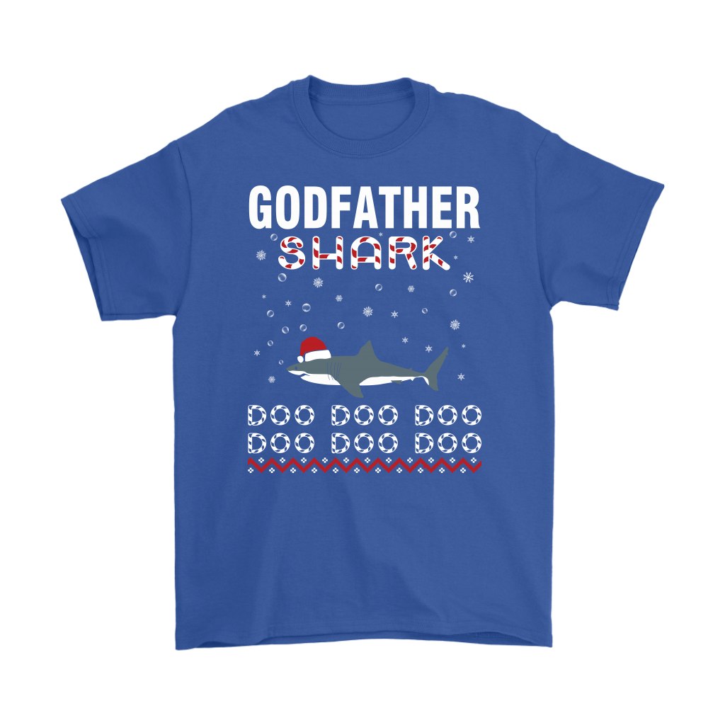 Godfather Shark Doo Doo Doo Funny Fathers Day Present Unique Christmas T-shirts Gift for Men Dad Papa Daddy