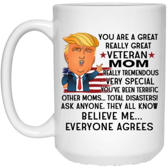 Funny Donald Trump Coffee Mugs for Mom - President Veteran’s Day Novelty Tea Cup