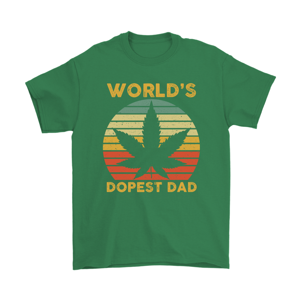 World's Dopest Dad Weed Leaf Marijuana Cannabis Funny T-shirt Father's Day Gift (133428370803)