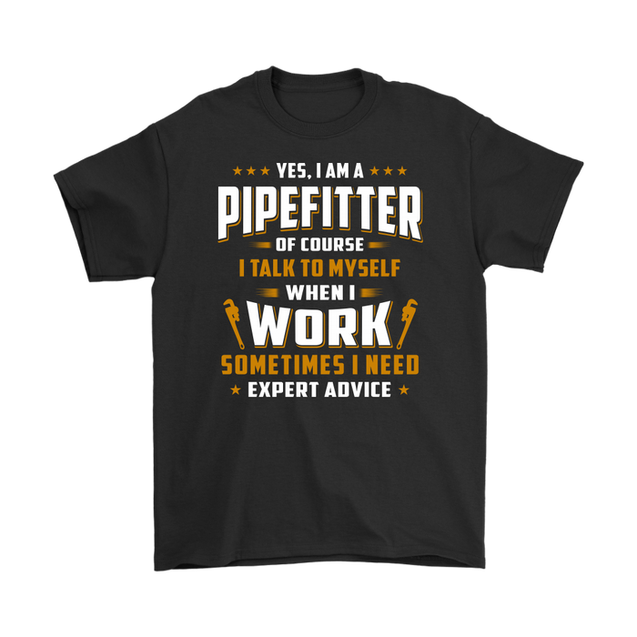 Proud Father Tee Shirt - Yes, I Am A Pipefitter Funny T Shirt for Dad Grandpa Uncle Brother