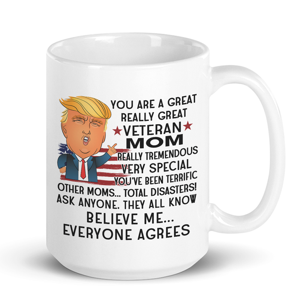 Funny Donald Trump Coffee Mugs for Mom - President Veteran’s Day Novelty Tea Cup